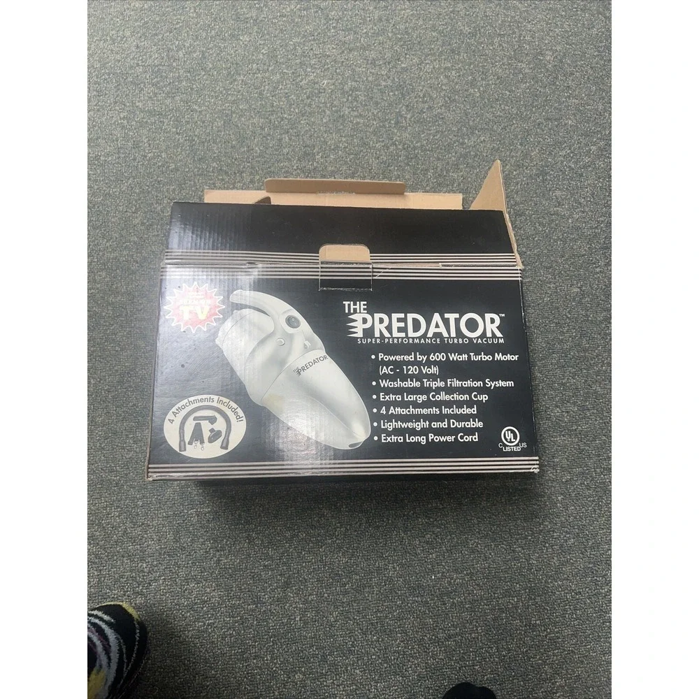 The Predator Super Performance Turbo Vacuum With Attachments‎ Tested Works Box